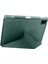 Xiaomi Mi Pad 5 Kılıf Kalem Bölmeli Tri Folding Smart Standlı Pu Deri Arkası Yumuşak Silikon 360 Tam Koruma Açık Yeşil 2