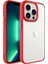Apple Iphone 14 Pro Max Kılıf Silikon Kenarlı Renkli Sert Krom Kapak 1