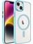 Apple Iphone 14 Kılıf Silikon Kenarlı Magsafeli Kamera Korumalı Krom Kapak 1