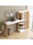 Laura Kitaplıklı Çalışma Masası Atlantik Çam Beyaz CT2-AW 2
