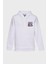 Çizgiler Minimal Baskılı Kapüşonlu Üç İplik Sweatshirt Oversize Hoodie 1