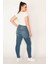 Kadın Mavi 5 Cep Likralı Skinny Jean Pantolon 3