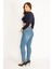 Kadın Mavi 5 Cep Skinny Jean Pantolon 65N34896 2