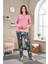 23509 Kadın Patlı Desenli Pijama Takım 1