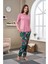 23509 Kadın Patlı Desenli Pijama Takım 2