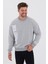 Erkek Oversize Baskılı Basıc S-Shırt-Gri Melanj 3