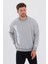 Erkek Oversize Baskılı Basıc S-Shırt-Gri Melanj 4