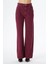 Weslie Bordo Yüksek Bel Fermuarlı Wideleg Fit Jean Pantolon C 4530-066 2