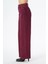 Weslie Bordo Yüksek Bel Fermuarlı Wideleg Fit Jean Pantolon C 4530-066 3