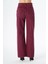 Weslie Bordo Yüksek Bel Fermuarlı Wideleg Fit Jean Pantolon C 4530-066 4