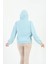 Kapüşonlu Kanguru Cepli Basic Baby Blue Kadın Sweatshirt 5