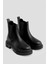 Lastik Detaylı Kalın Tabanlı Bot Siyah 2