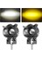 2.5 Inç Motosiklet Far LED Spot Beyaz Sarı Sürüş Lambası Iki Renk Baykuş Farlar 12V-20V 3