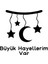 Büyük Hayellerim Var Çocuk Odası Duvar Yazısı Sticker 60X40CM - Siyah 3