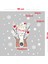 Yeni Yıla Özel Marry Christmas Yazısı Yapraklar ve Kar Tanesi Stickerları 35X45CM 4