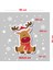 Yeni Yıla Yılbaşına Özel Sevimli Geyik Süslemesi ve Kar Tanesi Stickerları 50X26CM 4