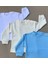 Üst Badi Uzun Kol (3 Lu Paket) (Beyaz,mavi,krem) 3