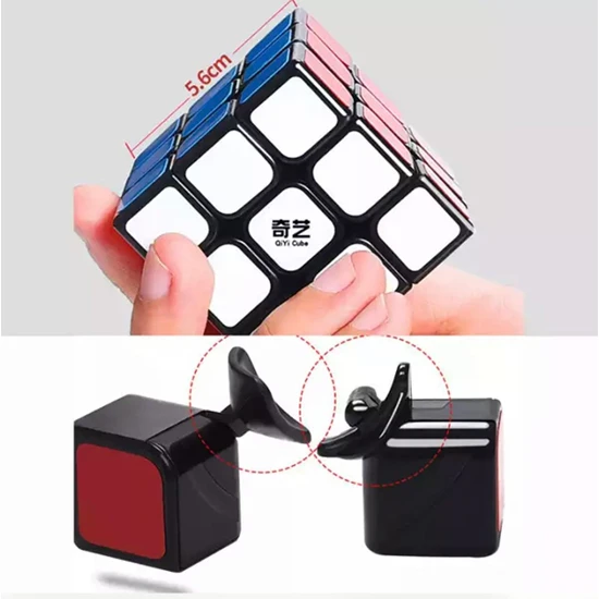 Mrs Toys Qiyi 3x3 Speed Cupe Hızlı Profesyonel Dekompresyon Rubik Küp Zeka Küpü Akıl Küpü Sabır Küpü