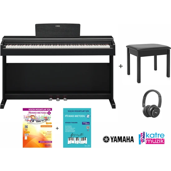 Yamaha YDP145B Siyah Dijital Piyano Seti(Tabure-Kulaklık-Piyano Metodları Hediye)