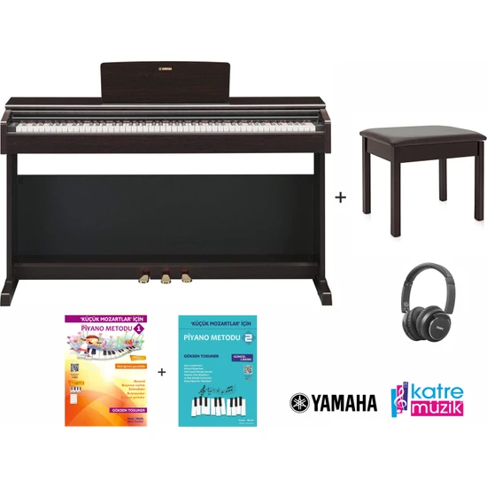 Yamaha YDP145R Gül Ağacı Dijital Piyano Seti (Tabure-Kulaklık-Piyano Metodları )