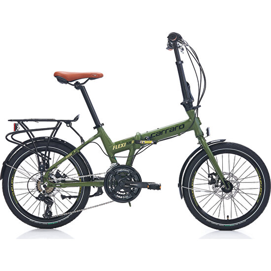 Carraro Flexi 121D 350H 20 21-V Md Mat Haki-Yeşil-Siyah Katlanır Bisiklet