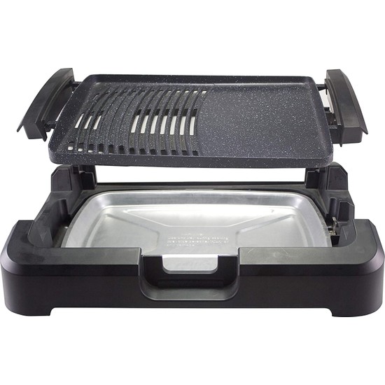 Barbecue Électrique Beper 2200W Avec Couvercle - Grilles Antiadhésives Amovibles - 5 Niveaux De Température