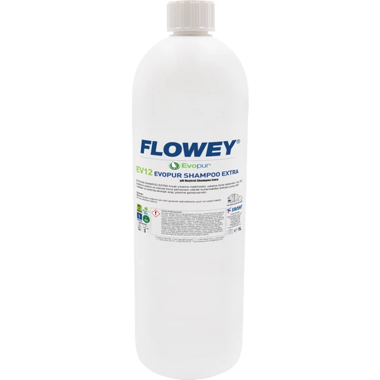 Flowey EV12 Ph Nötr Şampuan (Kova) Evopur Shampoo Extra 1l