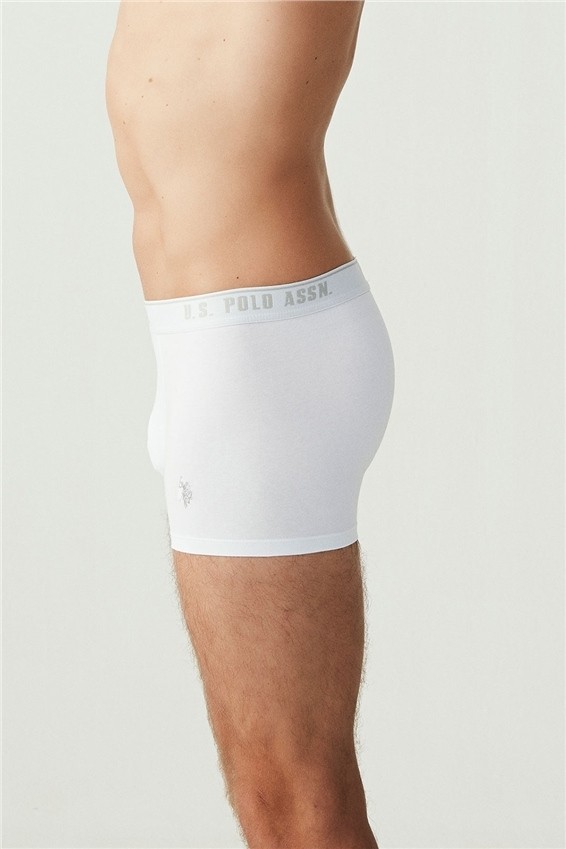 U.S. Polo Assn. Erkek Beyaz 3'lü Boxer 80097 görsel 8