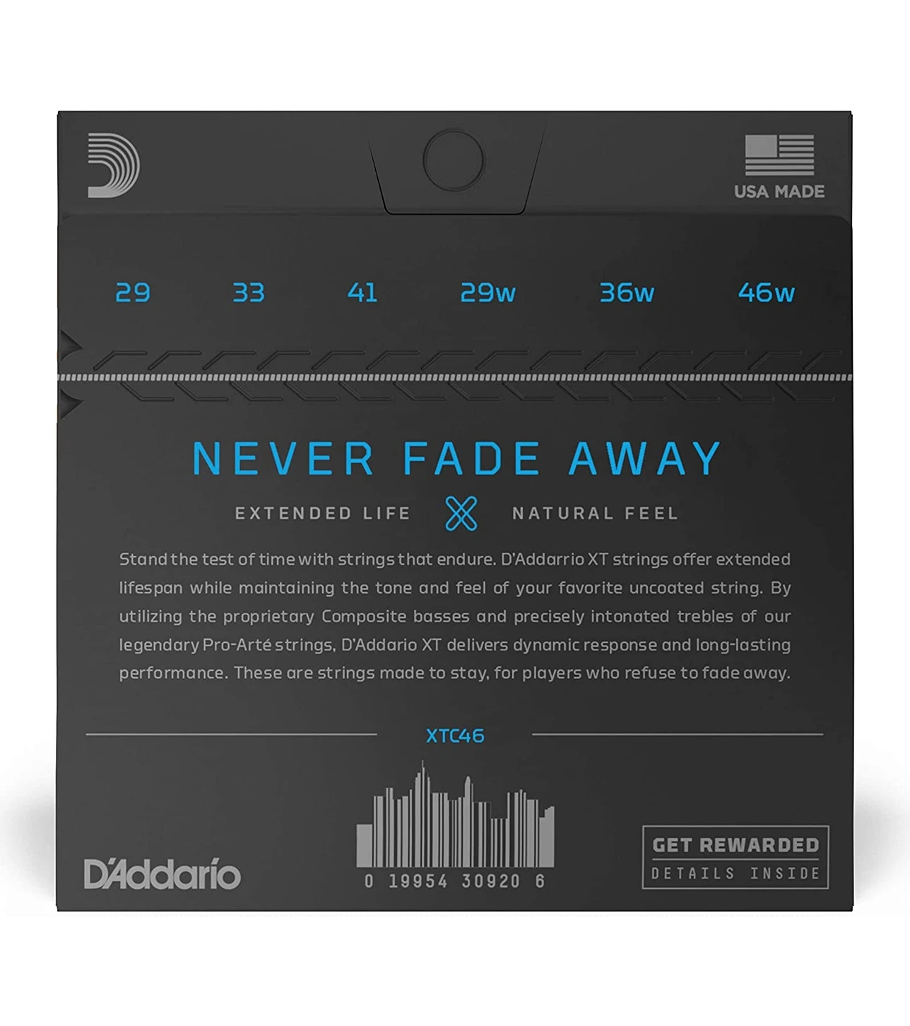 Resim D'Addario Daddario XTC46 Klasik Gitar Tel Seti, Nylon Core, Silverplated 