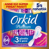 Orkid Platinum Hijyenik Ped Gündüz & Gece 64 Adet Anne Kız Paketi