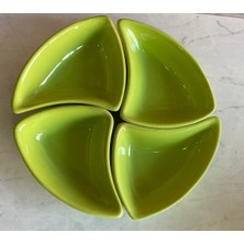 Keramika 17 Cm Rüzgar Çerezlik Yeşil 4 Lü