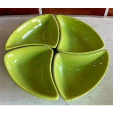 Keramika 17 Cm Rüzgar Çerezlik Yeşil 4 Lü
