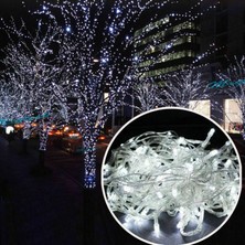 Kuzey 10 Metre 100 LED Beyaz LED Işık Yılbaşı Ağacı Işığı 220 Volt Beyaz Işık Noel Işığı Yılbaşı Işıkları