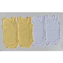 Özdemirli Bebe Jakarlı Klimalı Askılı Çıtçıtlı Badi 4 Lü Paket