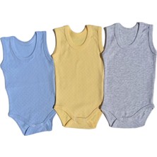 Özdemirli Bebe Jakarlı Klimalı Askılı Çıtçıtlı Badi 3 Lü Paket