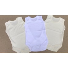 Çıtçıtlı Badi Askılı (3 Lü Paket) 1 Adet Beyaz 2 Adet Krem Renk