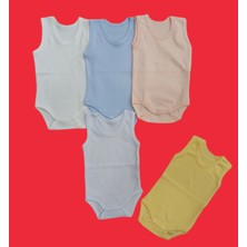 Askılı Basic Bisiklet Yaka Atlet Çıtçıtlı Badi 5li Paket 0-48 Ay