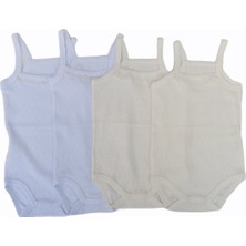 Özdemirli Bebe Jakarlı Klimalı Ip Askılı Çıtçıtlı Badi (4 Lü Paket)