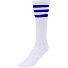 Homyl Uzun Uyluk Yüksek Tüp Çorapları S Beyaz+Çizgili (Yurt Dışından)