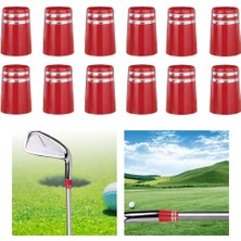 Homyl Özel Golf Ferrules Golf Aksesuarları End Kapaklar Golf Kulübü Mil Ferrule Kırmızı (Yurt Dışından)