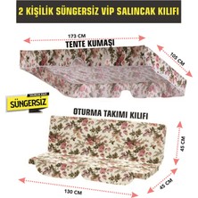 Nelson Bahçe Salıncağı Minder Kılıfı 2 Kişilik (Süngersiz) Tenteli Ingiliz Gülü
