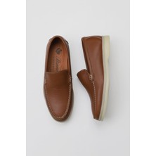 Bueno Shoes Taba Flotter Deri Kadın Klasik Ayakkabı