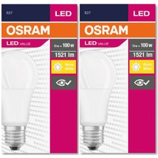 Osram Led Value 13W Sarı Işık E-27 1521lm Ampul 2 li Paket