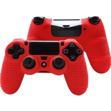 Cosmostech Playstation 4 Ps4 Dualshock 4 Oyun Kolu Joystick Silikon Koruyucu Kılıf Kırmızı