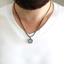 Tesbihname Kişiye Özel Isim Yazılı Üzeri Ayyıldız Temalı 925 Ayar Gümüş Cevşen Kolye