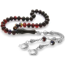 Tesbihname Kararmaz Metal Ayyıldız Püsküllü Tekerlek Kesim Süzme Bonibon Ateş Kehribar Tesbih