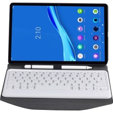 ZH Store Lenovo Smart Tab M10 Hpd Plus TB-X606F Için Klavye + Kılıf Siyah Beyaz (Yurt Dışından)