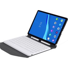 ZH Store Lenovo Smart Tab M10 Hpd Plus TB-X606F Için Klavye + Kılıf Siyah Beyaz (Yurt Dışından)