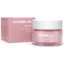 Cream Co. Moisturizer 50 ml Nemlendirici Cilt Tonu Eşitleyici Aydınlatıcı Tüm Cilt Tipleri (Hyaluronic Acid + Niacinamide)