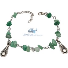 Aventurin Doğal Taş Halhal Tasarım Sürpriz Hediyeli